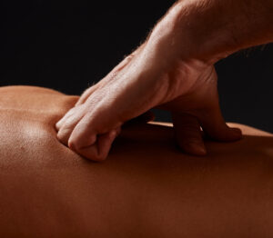 Close up of a deep tissue and swedish massage in progress at Natural Body in Atlanta area.