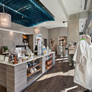 Interior of the retail lobby at Natural Body in Alpharetta near Atlanta