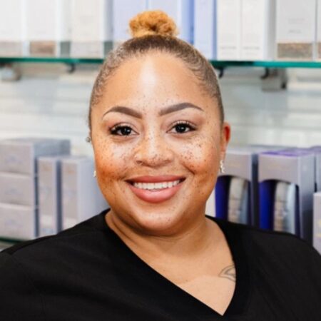 Denise Dawson is a licensed esthetician, laser practitioner, and master Hydrafacialist at Atlanta's Natural Body Spa + Med Spa Smyrna location.