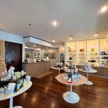 Interior lobby retail area at Natural Body in Buckhead, Atlanta